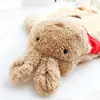 Adorable BS natural rubber hot water bottle bag sacks with fuzzy plush cute rabbit warm bottle cover for kids