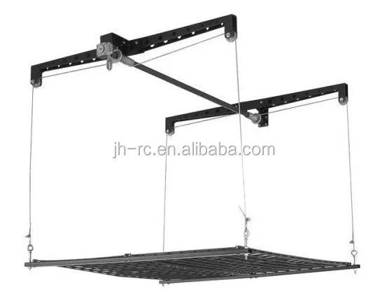 garage ceiling lift hoist storage system for bicycle