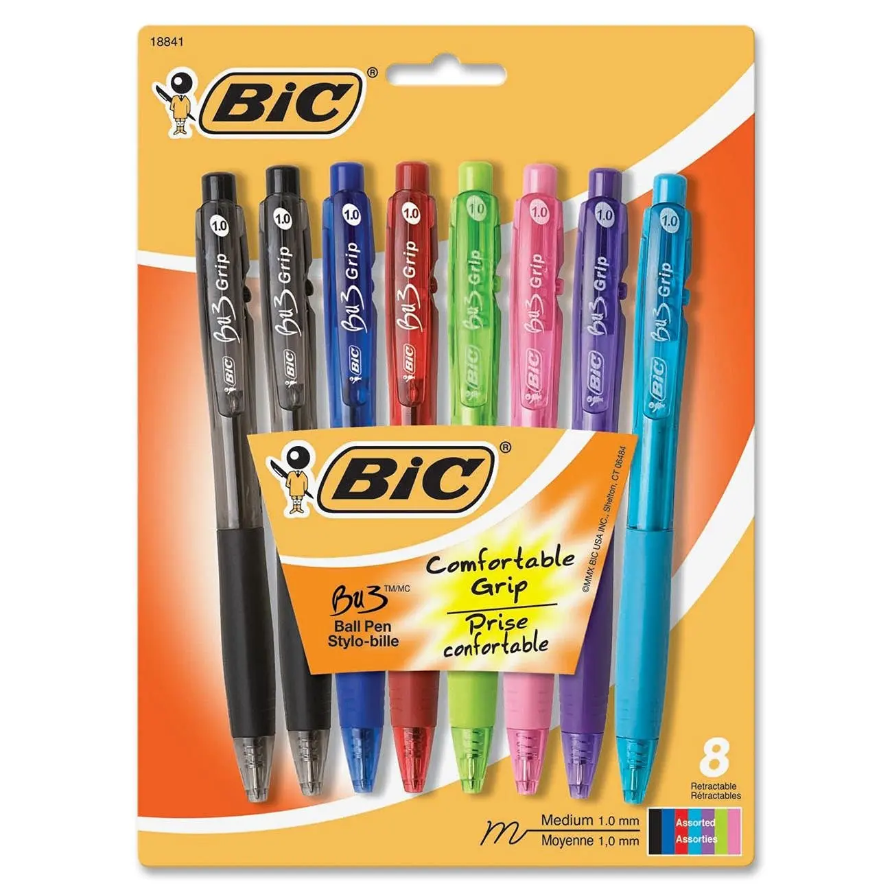 Buy BIC BU3 Side Click Retraction Ball Pen - Medium Pen Point Type - 1 ...