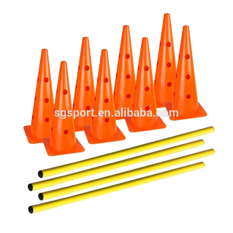 Soccer Training Cones,Football Cones With Agility Pole Kit (6 Cone 6 Poles) Buy Soccer Cones