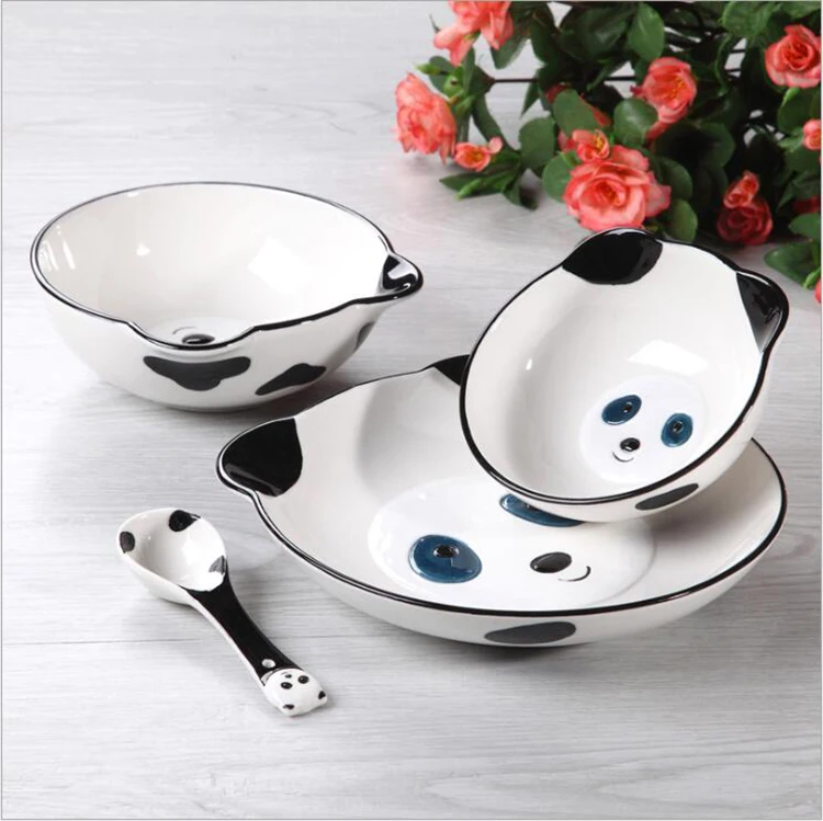 2019 Wholesale Good Price Porcelain Plate bowl tableware cartoon Ceramic Dinner Set