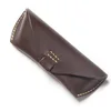 2017 hot sale high quality vegetable tan leather and hand stitched wax hemp threads long life usage leather glasses case