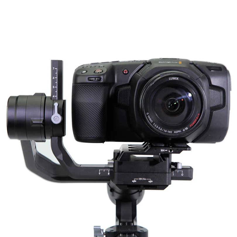 

LanParte DJI Ronin S gimbal offset plate for blackmagic pocket cinema camera 4k, Black