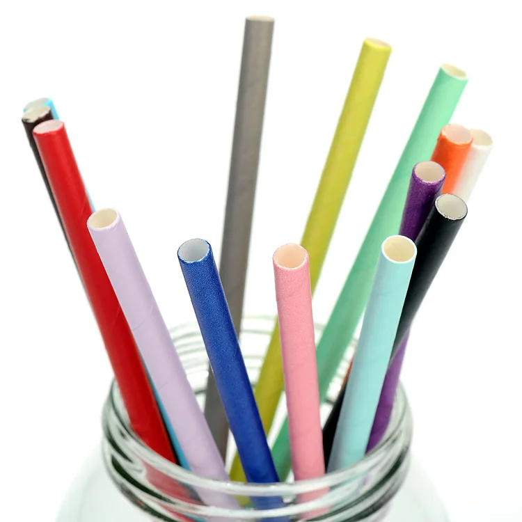 

Eco-friendly Multi-colors Plain Paper Straws for Drinks, Multi-color