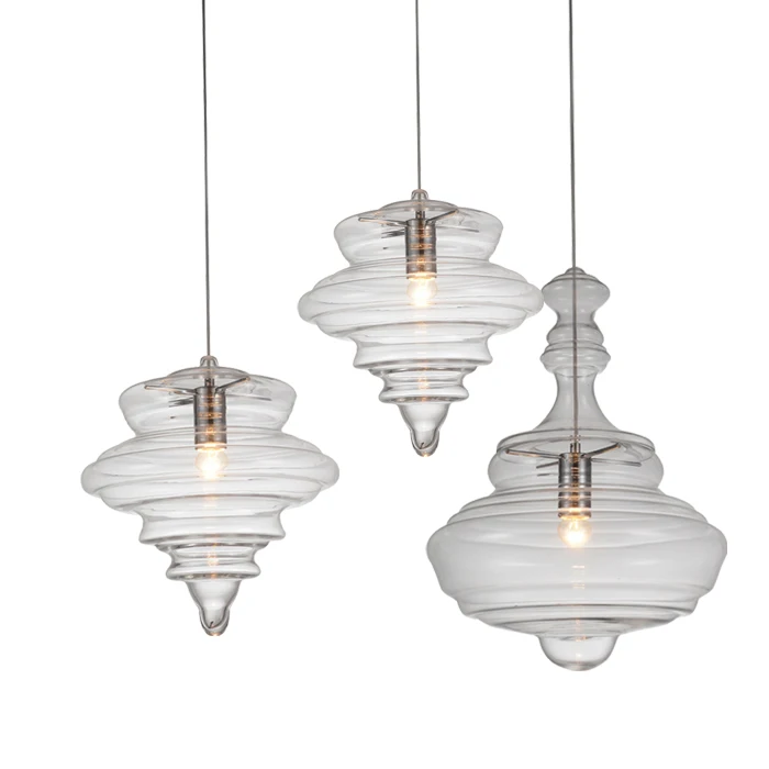 Interior Designer Nordic Style Hanging Lights Modern Glass Pendant Lamp