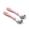Baby Utensils Travel Friendly Carrying Case-Perfect Self Feeding Metal Baby Spoons
