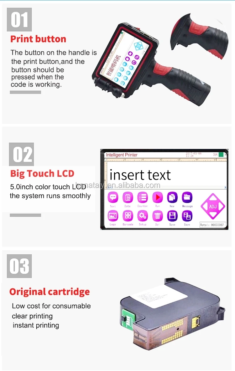 Nataly TX Handheld Inkjet Printer Hand Jet Printer