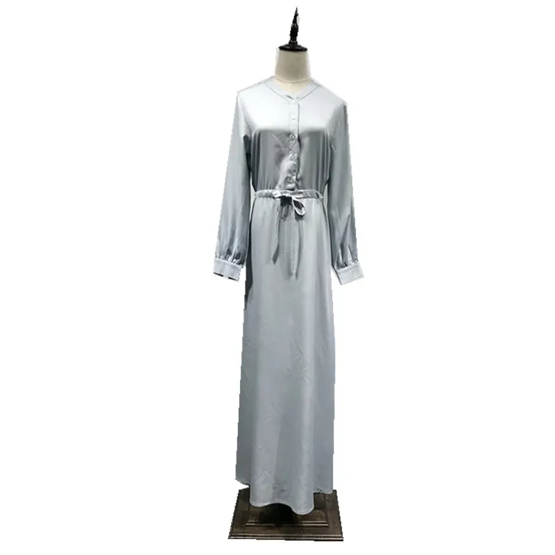 

2018 latest design islamic muslim dress abaya kaftan dubai for women, Sky blue