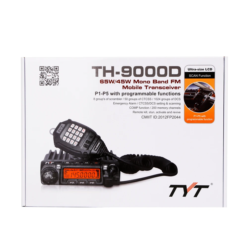 

TYT TH-9000D land mobile radio 65W/45W Long Range Single Band Vehicle Mouted FM Mobile Transceiver,vhf mobile radio, Black cb radio