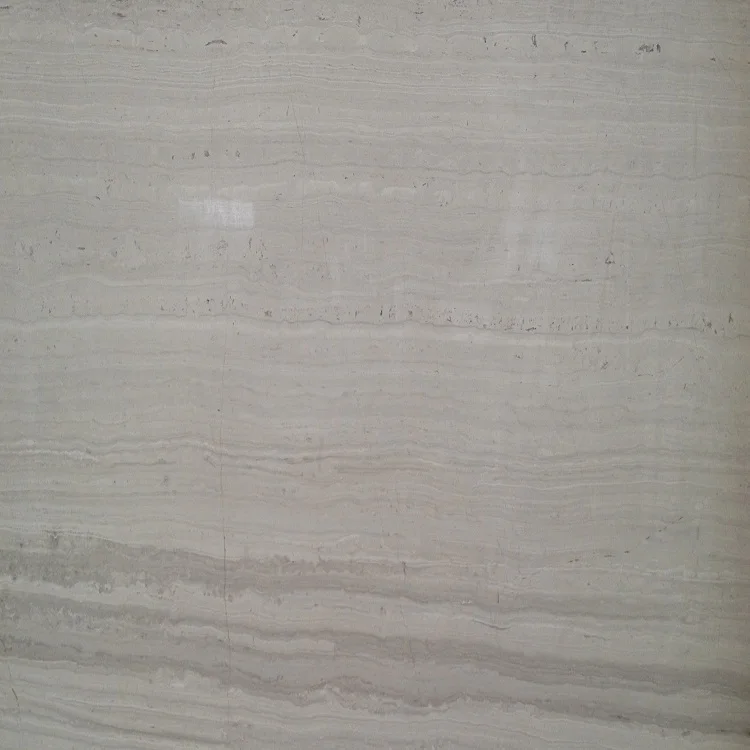 Natural Stone Polished Wood Vein White Marble Tile for Bathroom Decoration