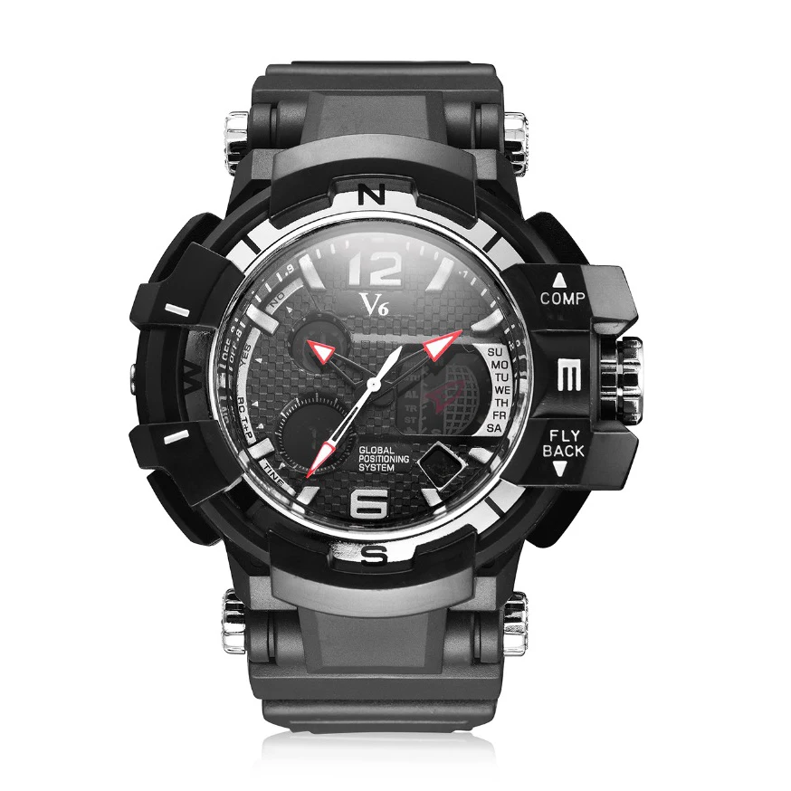 

2018 New Arrival Plastic Student Teenagers LED Digital Sport Watches High Quality Dual Movement Analog Digital Watches V6 Brand, N/a