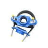 ductile iron tapping saddle with stainless steel belt Tapping saddle with SS belt are designed for PVC pipe , PE pipe, AC pipe,