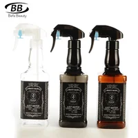 

High quality 500ml black rectangular spray bottle for salon plastic empty pump bottle personalized wholesale water bottles