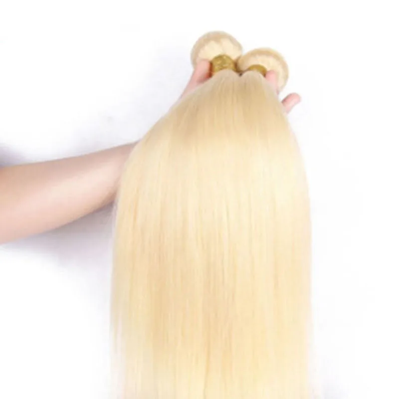 

unprocessed 100% Brazilian virgin platinum blonde human hair extension #613 remy hair weave, N/a