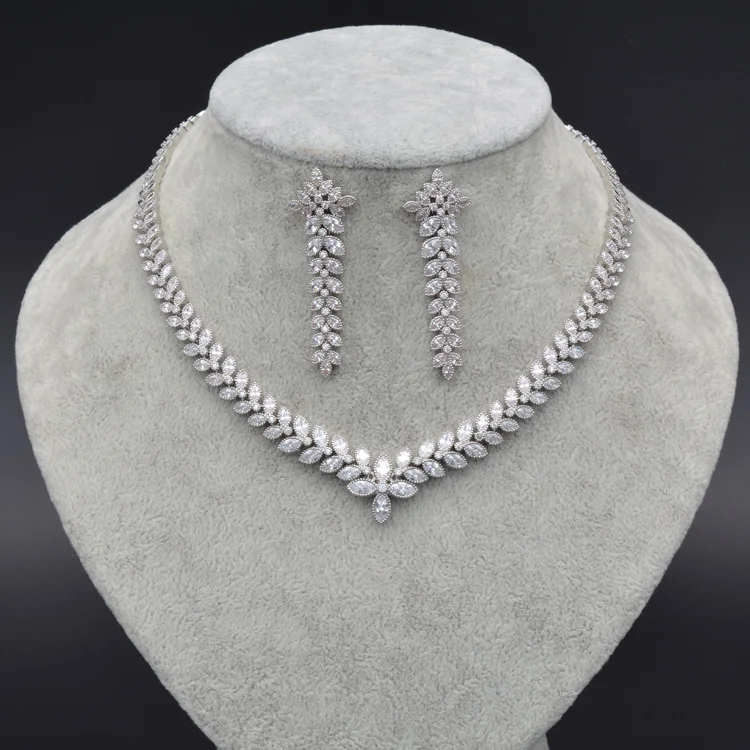 fashion quality sets zirconia zircon dubai jewelry set