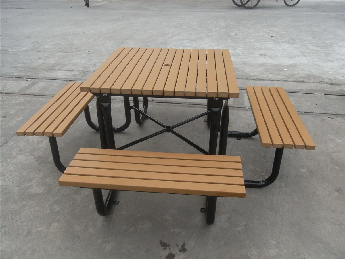 China Supplier Lifetime Plastic Wood Dinning Table And Chair