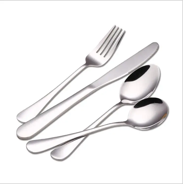 

China Factory Supply Stainless Steel Silver and Gold Flatware Cutlery Set Metal Silverware Dinnerware, Silver/gold/rose gold/ black/rainbow colorful