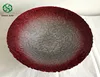 Hot Sale Red Silver Decorative glass fruit bowl wholesale