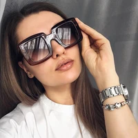 

HBK 2019 Fashion Women Big Oversized Square Shades Brand Design Sunglasses Sun Glasses K32443