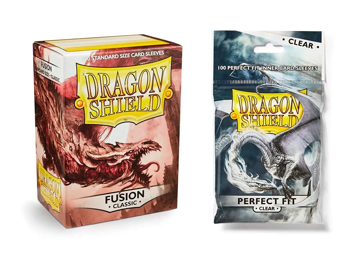 Dragon Shield Bundle 100 Count Smoke Perfect Fit Inner Card Sleeves