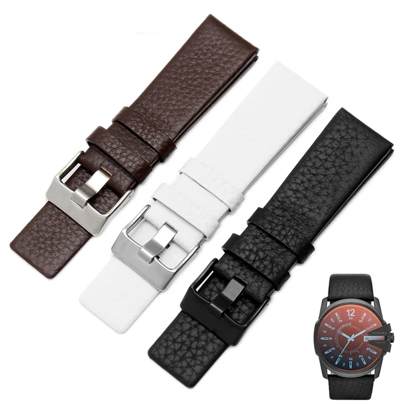 

Genuine leather bracelet 22 24 26 27 28 30mm watchband watch strap wristwatches band for DZ4323 DZ1657 DZ1405 watch band