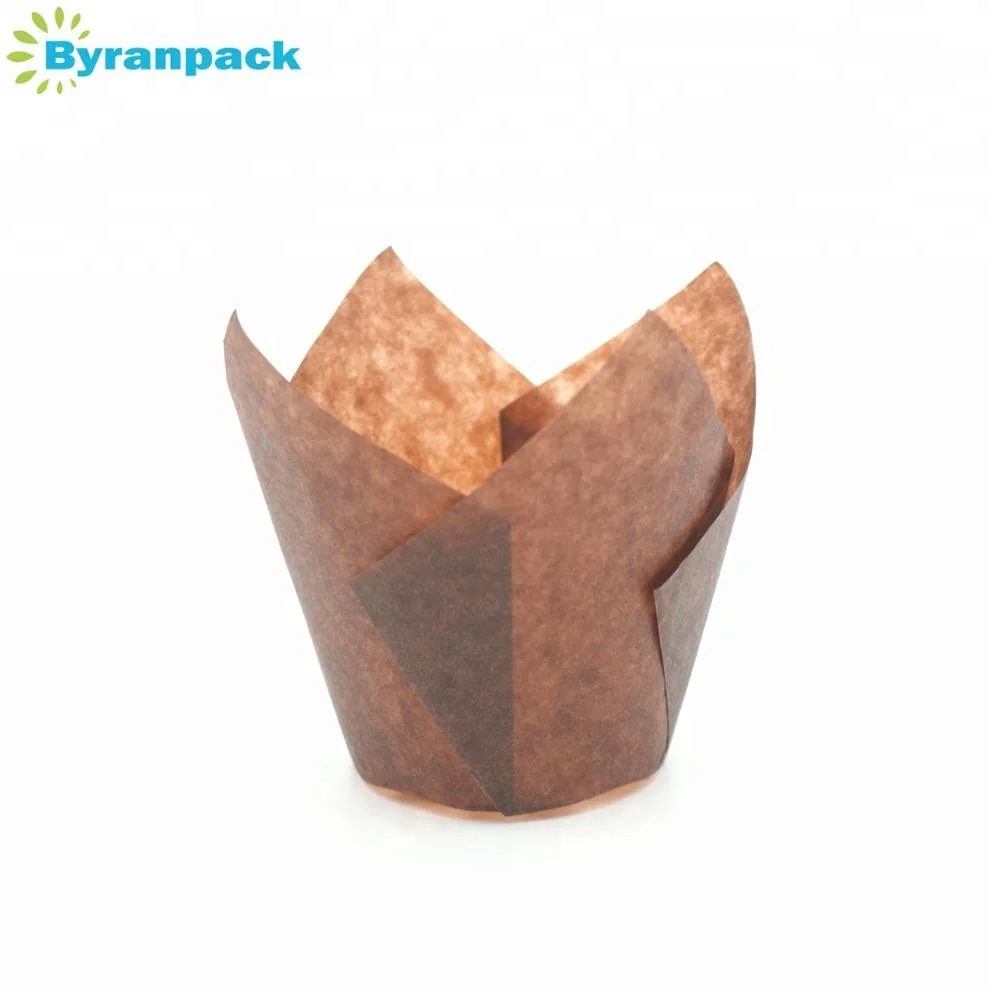 
Amazon hot sale Europe greaseproof paper tulip paper muffin baking cup 