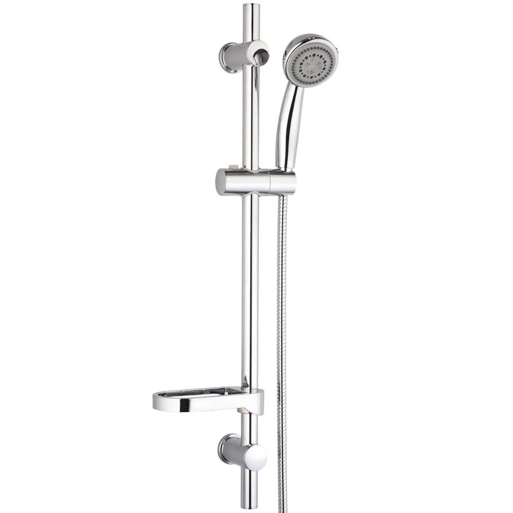 Wall Mounted Handheld Shower Support Bar With Hose And Hand Shower