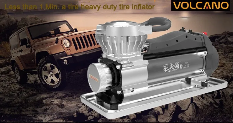 Volcano Heavy Duty 12v Big Tire Used Air Compressor With