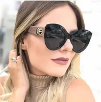 

SHINELOT M276 New Trend Product Fandia Fashion Cat Sunglasses Womens Cool Double Colors Lady Sun Glasses