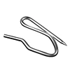 Hospital 2 prong metal window curtain pin hook accessories wholesale