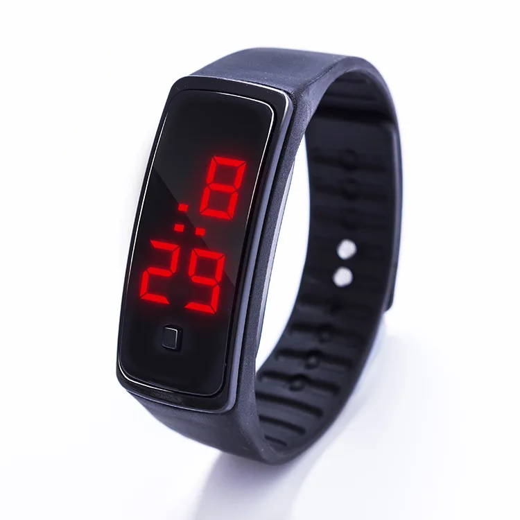 

Cheapest children bulk watces mirror face TPE band sport kids chinese led watch with lower price led jam tangan murah