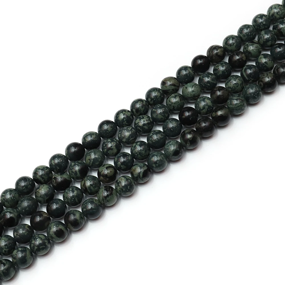 

Classic Dark Green Burma Jade Gemstone Beads Green Stone Loose Beads 10mm Jade Beads For Diy Necklace