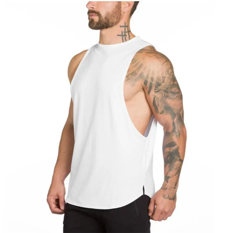 Wholesale Sleeveless Custom Sports Workout Muscle Fitness Deep Cut Tank ...