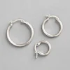 Hoops & Loops Sterling Silver High Polished Small Round and Large Hoop Earrings