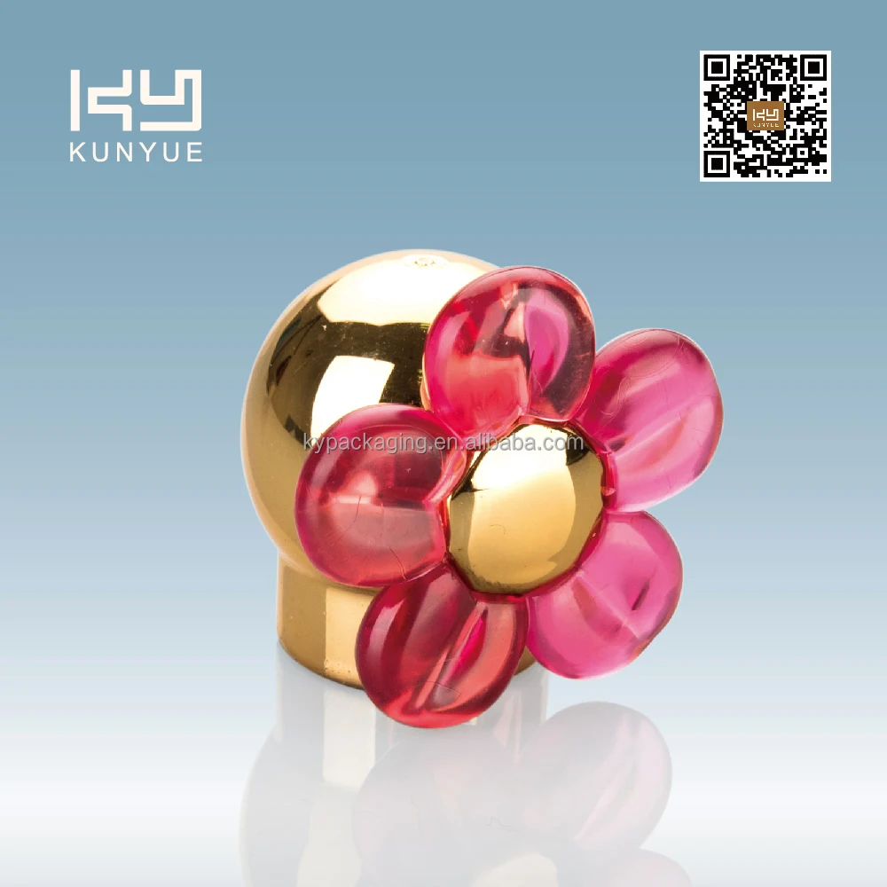 High Shiny Metal Perfume Bottle Flower Lid Buy Perfume Lid,Perfume