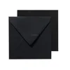 Black kraft paper envelope with triangle open flap