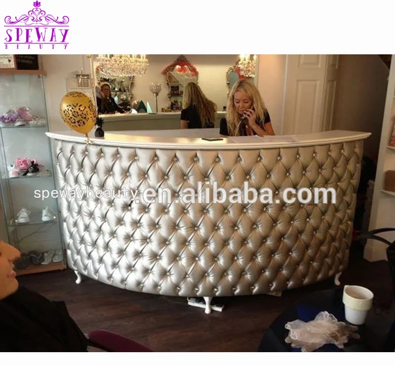 French Style Beauty Salon Equipment Reception Desk Buy Tufted