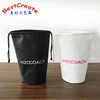 Custom logo printed round base non-woven drawstring drink bottle carry pouch bags