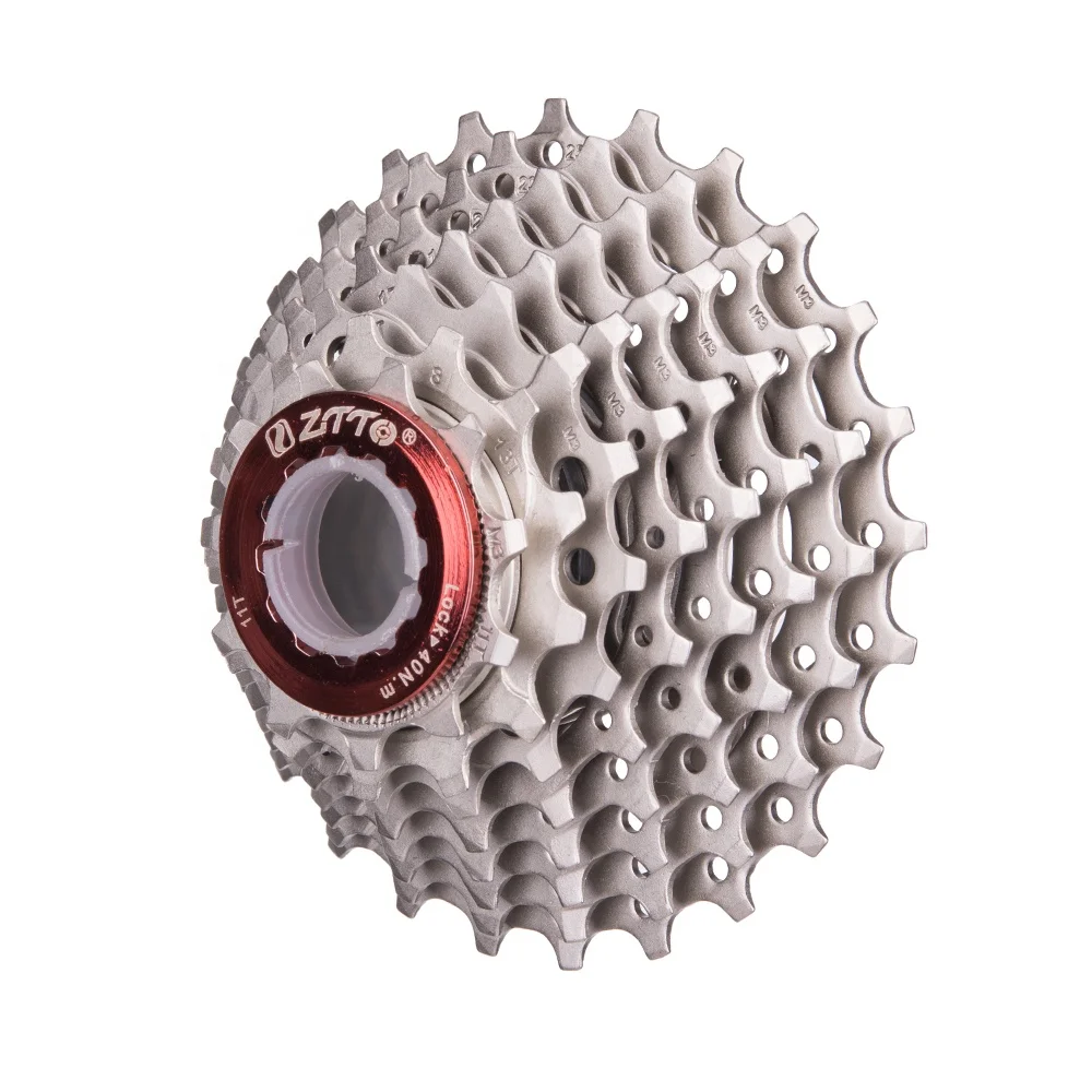 

ZTTO Road Bike Bicycle Parts 8s 16s 24s Speed Freewheel Cassette Sprocket 11-25T, Sliver