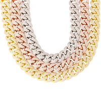 

18mm 14k Gold CZ Cuban Link Chain Solid