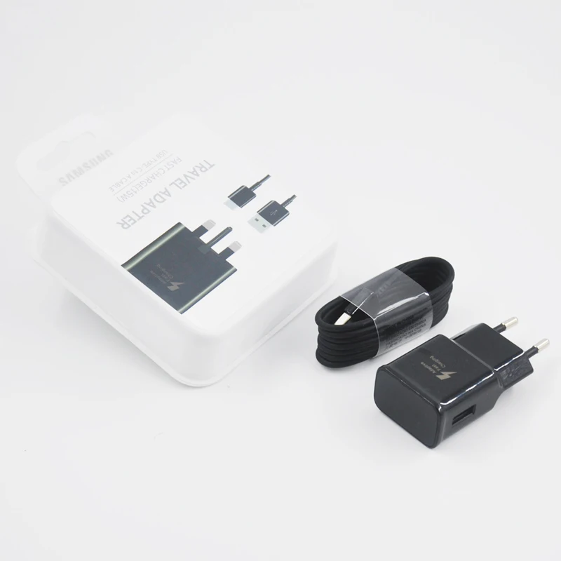 
Original Fast Adaptive Charger For Samsung S10 Fast Charger With TYPE -C USB Cable With Package 