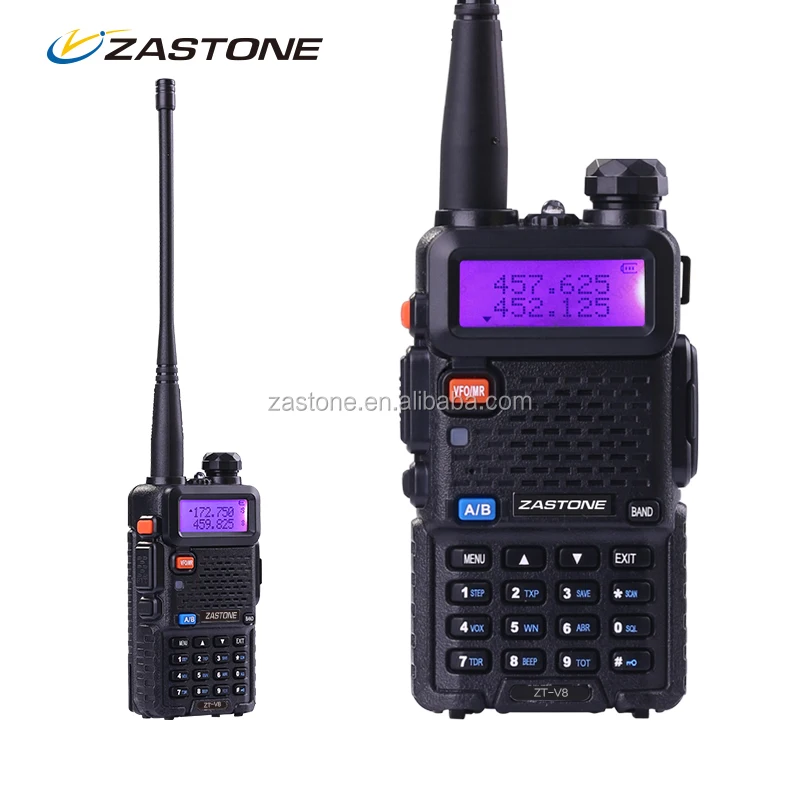 

Hot selling ZASTONE ZT-V8 1800mAh VHF/UHF magnum magnum 1012 magnum cb radio hf handheld, Black/red/yellow optional