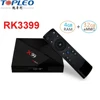Topleo 2.4 G/2.5G dual-brand Wifi Rockchip RK3399 android tv box with 4k ultra hd output