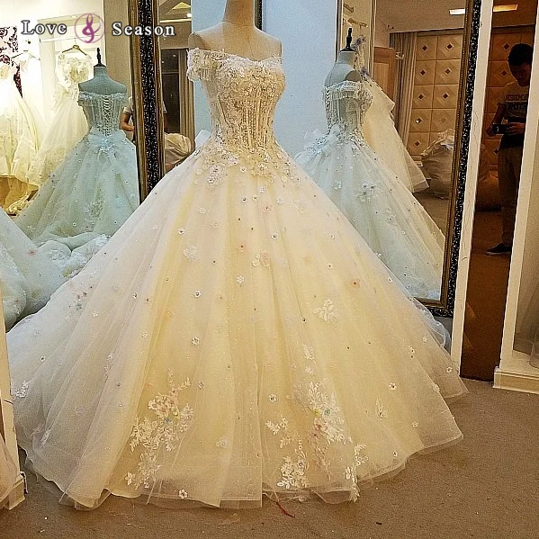 

LS0039 one piece dress latest china quinceanera gowns elegant off shoulders ball gown