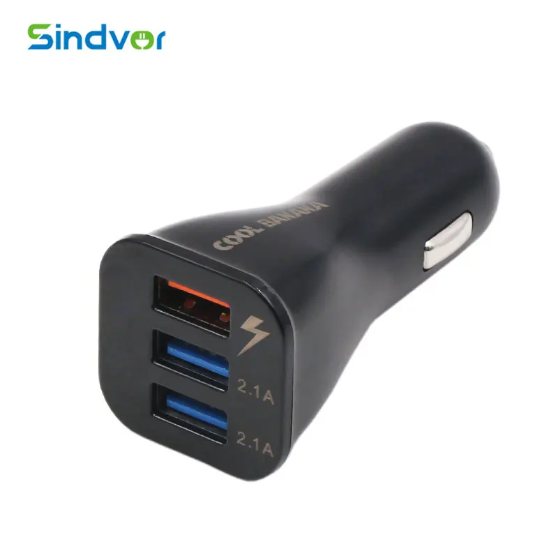 

2019 Mobile Phone Accessories Qc3.0 Charger Quick Car Charger For Mobile Phones, Black/white