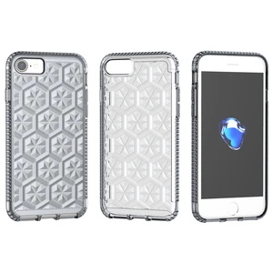 Shockproof Clear 3D Hexagon Diamond Phone Case iPhone