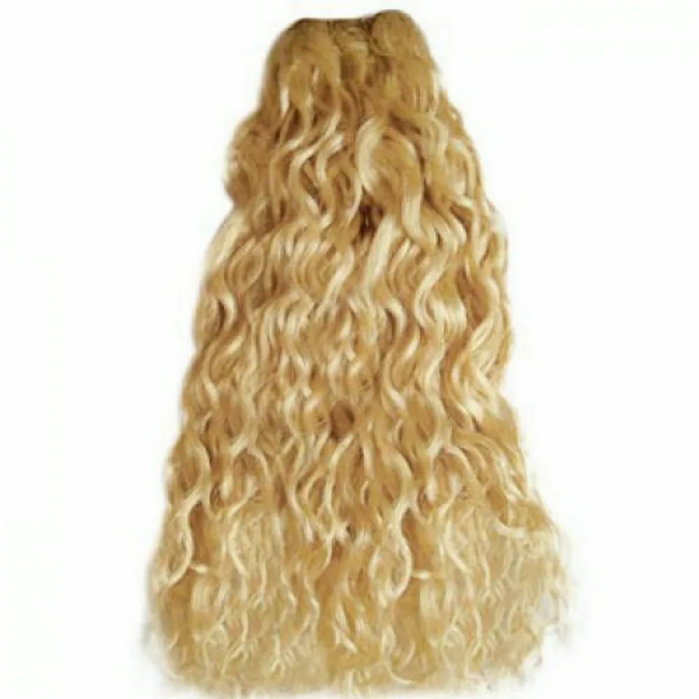 

100g Human Hair Extension 613 Blond Color Clip in Human Hair Extensions