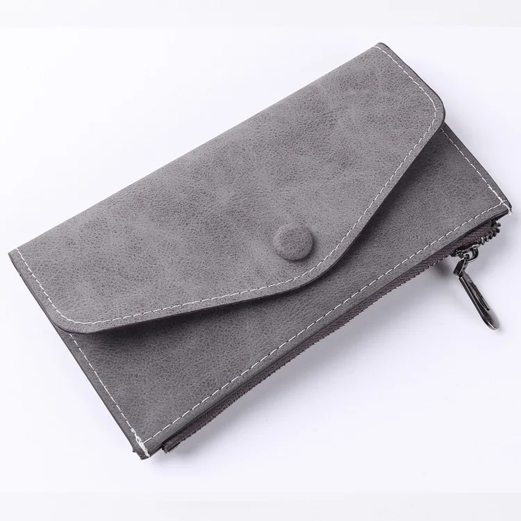 

Multicolor High Quality Popular Cheap Thin Ladies PU Leather Woman Zipper Wallet