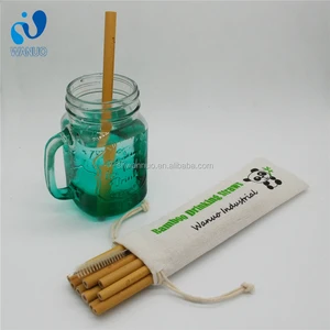 WanuoCraft Top Eco-friendly Bamboo Drinking Straws Made Of Organic Natural Bamboo Hot Sell In Amazon