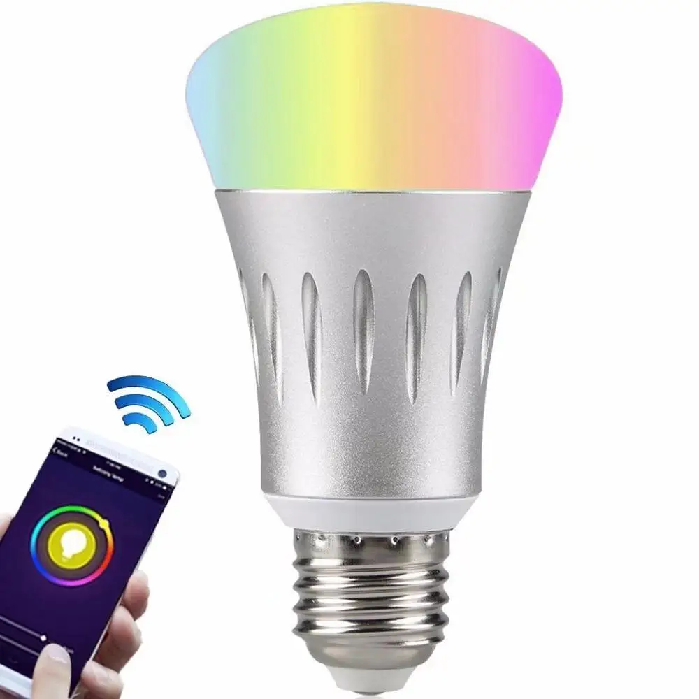 dimmable led smart light bulb E27 bayonet multi colour 7w RGBW alexa google home Tuya solution smart life